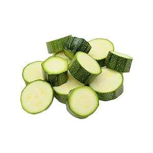 Green Zucchini Cut